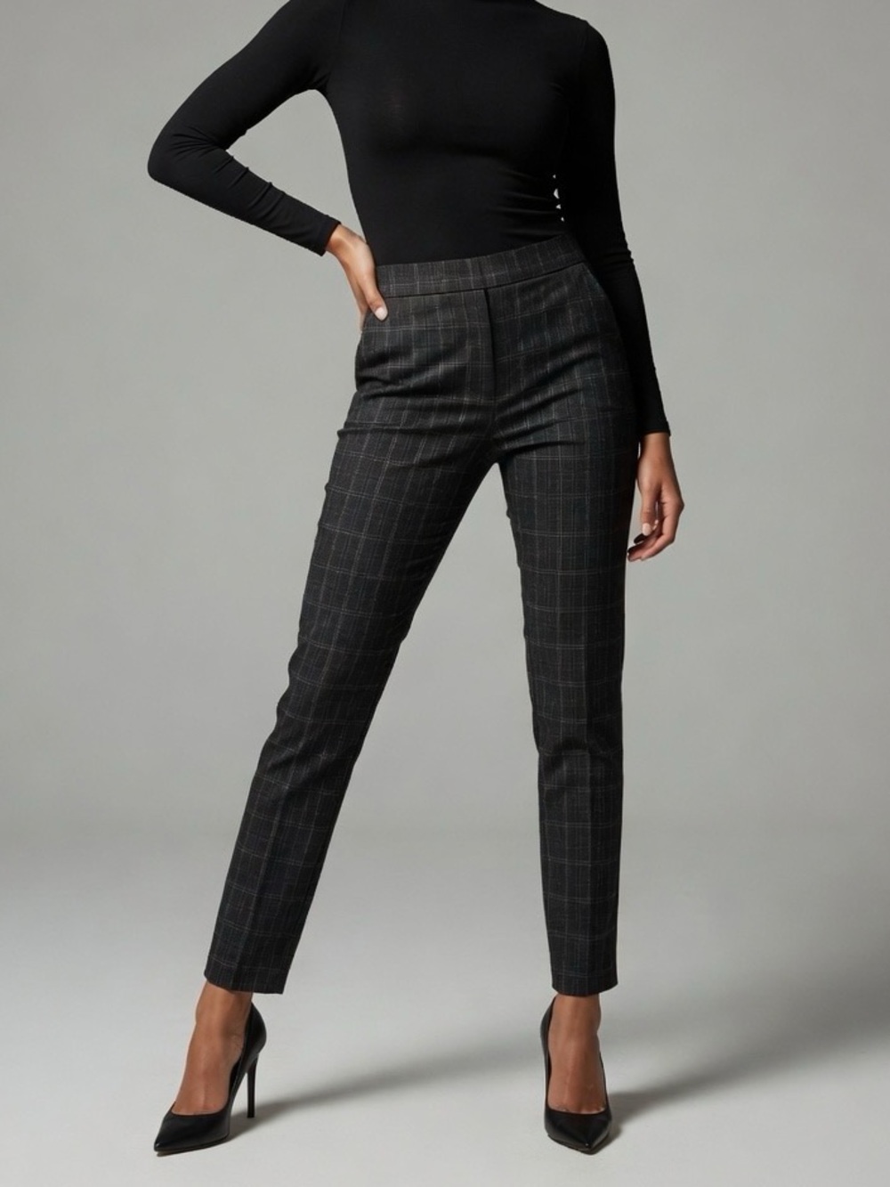 $5 in Bundle💟 Plaid Work Pants - Black